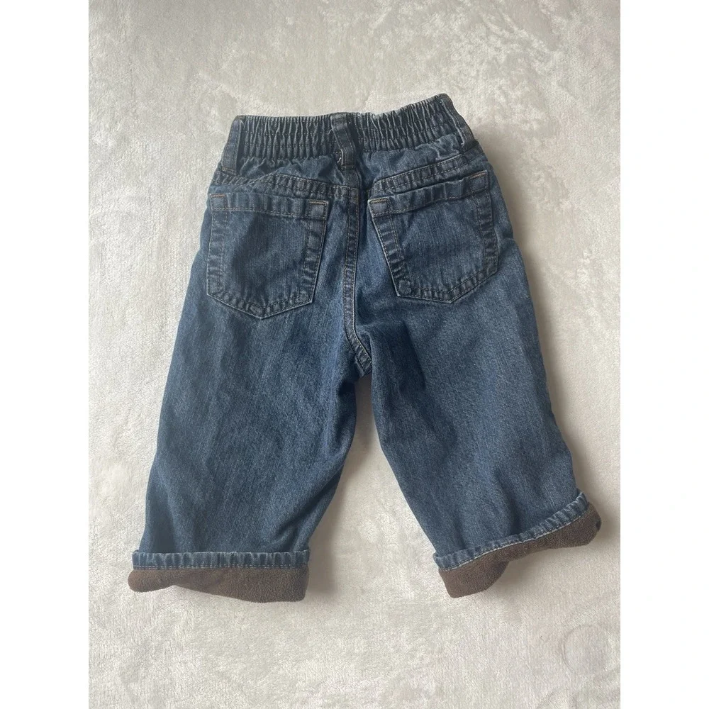 Old Navy 100% Cotton Baby Boy Regular Standard 12-18 Month Warm Lined Jean Pants